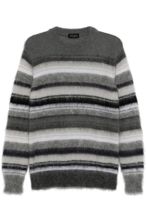 Grey and white striped sweater ROBERTO COLLINA | RA27001GRIGIO